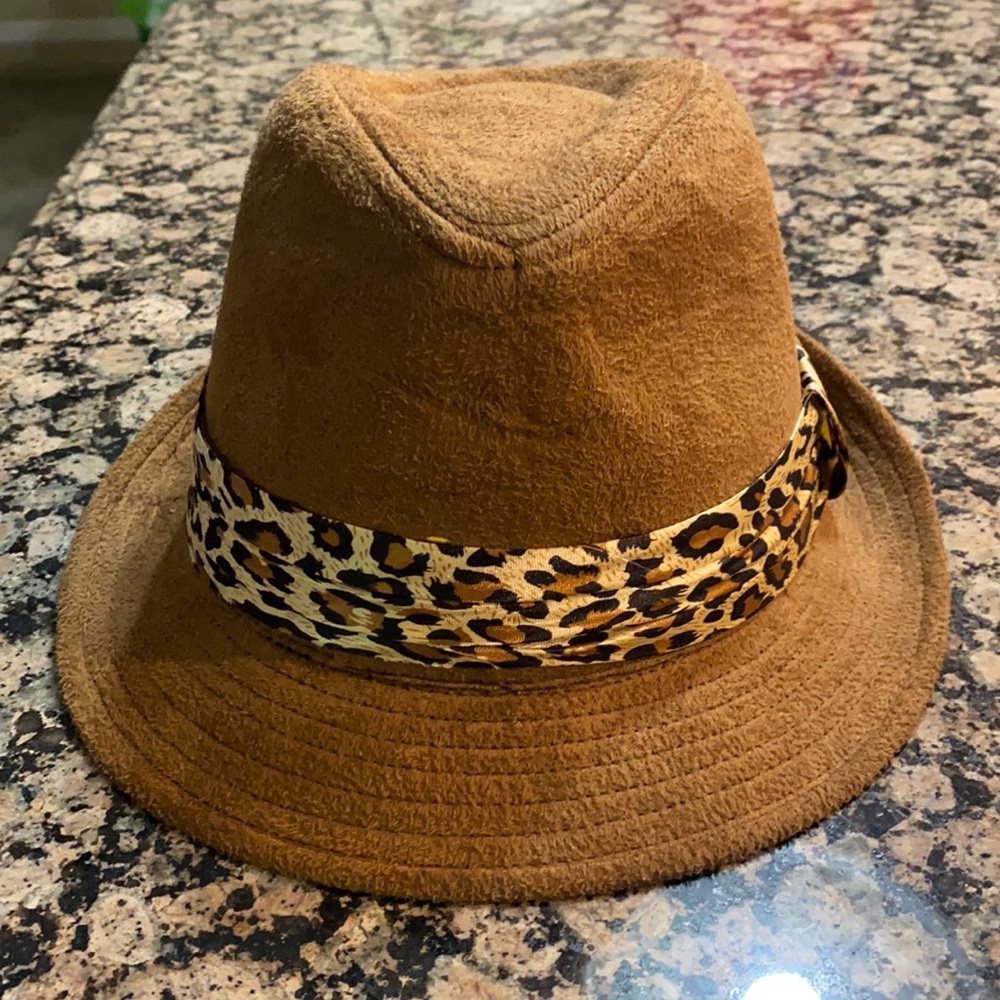 Brown and Leopard fedora